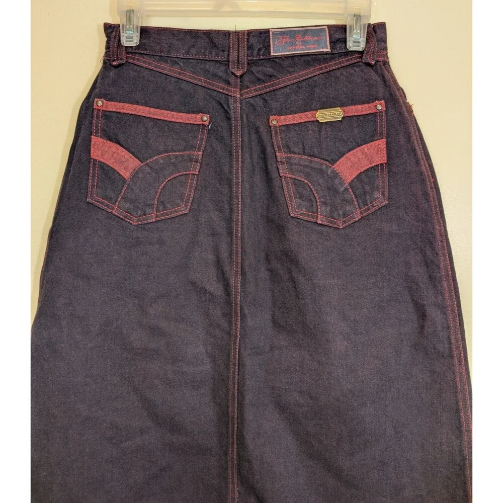 John Sullivan For Pioneer Wear Vintage Women Midi Skirt Denim Western Size 11/12